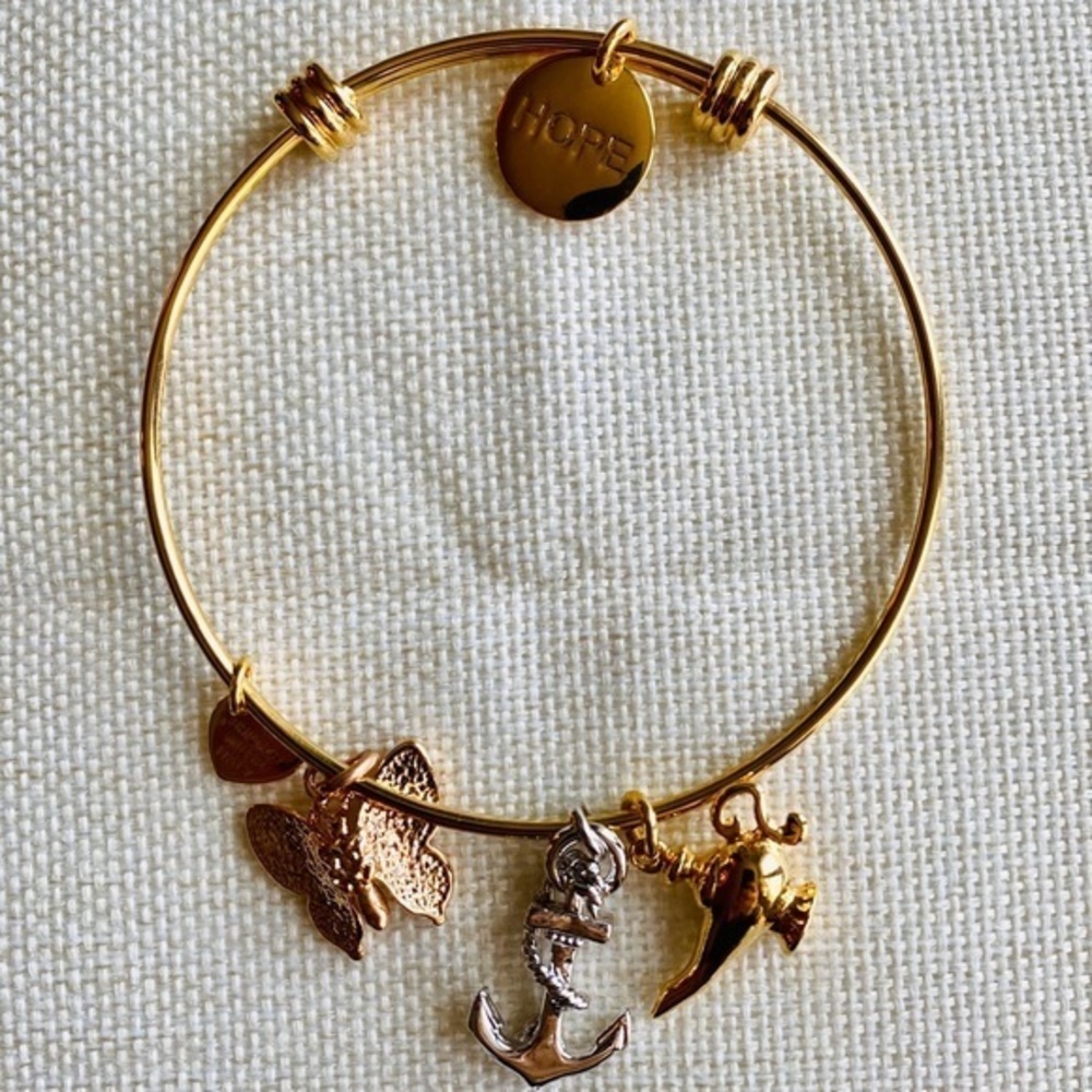 Bronza Italia Hope Charm Bracelet Expandable - Picture 5 of 6